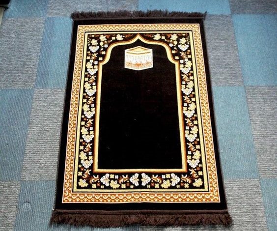 This is beautiful cyan blue prayer rug