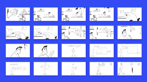 How to create a storyboard To create a storyboard, you need to prepare a script and determine the style of the video. That is, before you draw, you need to: 1.Approve the text: understand exactly what the narrator reads behind the scenes, what lines the actors or characters say 2.Understand what style you need: often this agrees on the appearance of a single keyframe. The storyboard is drawn by the illustrator, who understands the filming process: knows how the cameras move, how the characters stand during the dialogue, how editing is done. The illustrator is assisted by a screenwriter or copywriter, who finishes the text at this time and can explain the essence of each scene. The manager supervises the work to make sure that the clip solves the client's creative problem. The storyboard is drawn by hand on paper, Photoshop or other graphic editors are used; sometimes illustrations are combined with photographs. It all depends on the project: the more complex the shoot, the more thoroughly you need to prepare. If the project is simple, the storyboard can be drawn schematically. We often prepare storyboards in Boords, where you can upload illustrations and sign text under each one. The work in Boords is easy to share: you can send the client a link and he can open the storyboard in his browser.