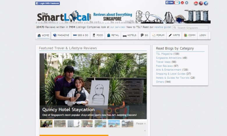 TheSmartLocal website